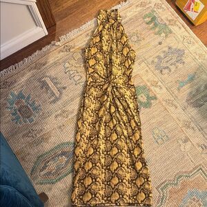 Michael Kors Collection Brown Snake Print Dress